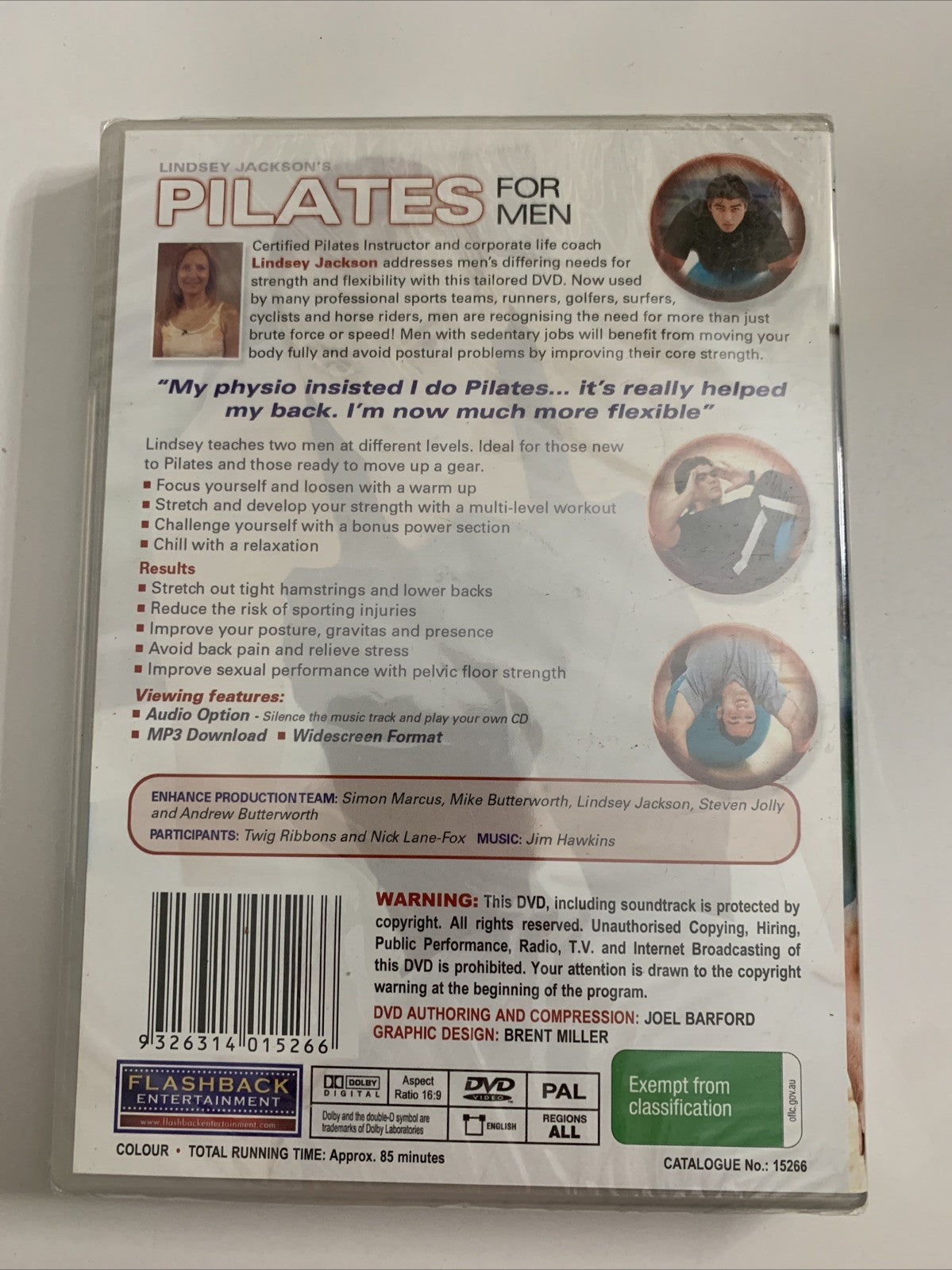 Lindsey Jackson's Pilates For Men (DVD) All Regions NEW