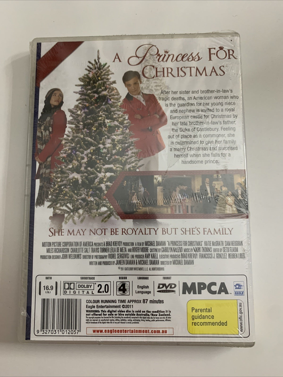 A Princess For Christmas (DVD, 2011) Roger Moore, Katie McGrath Region 4 NEW