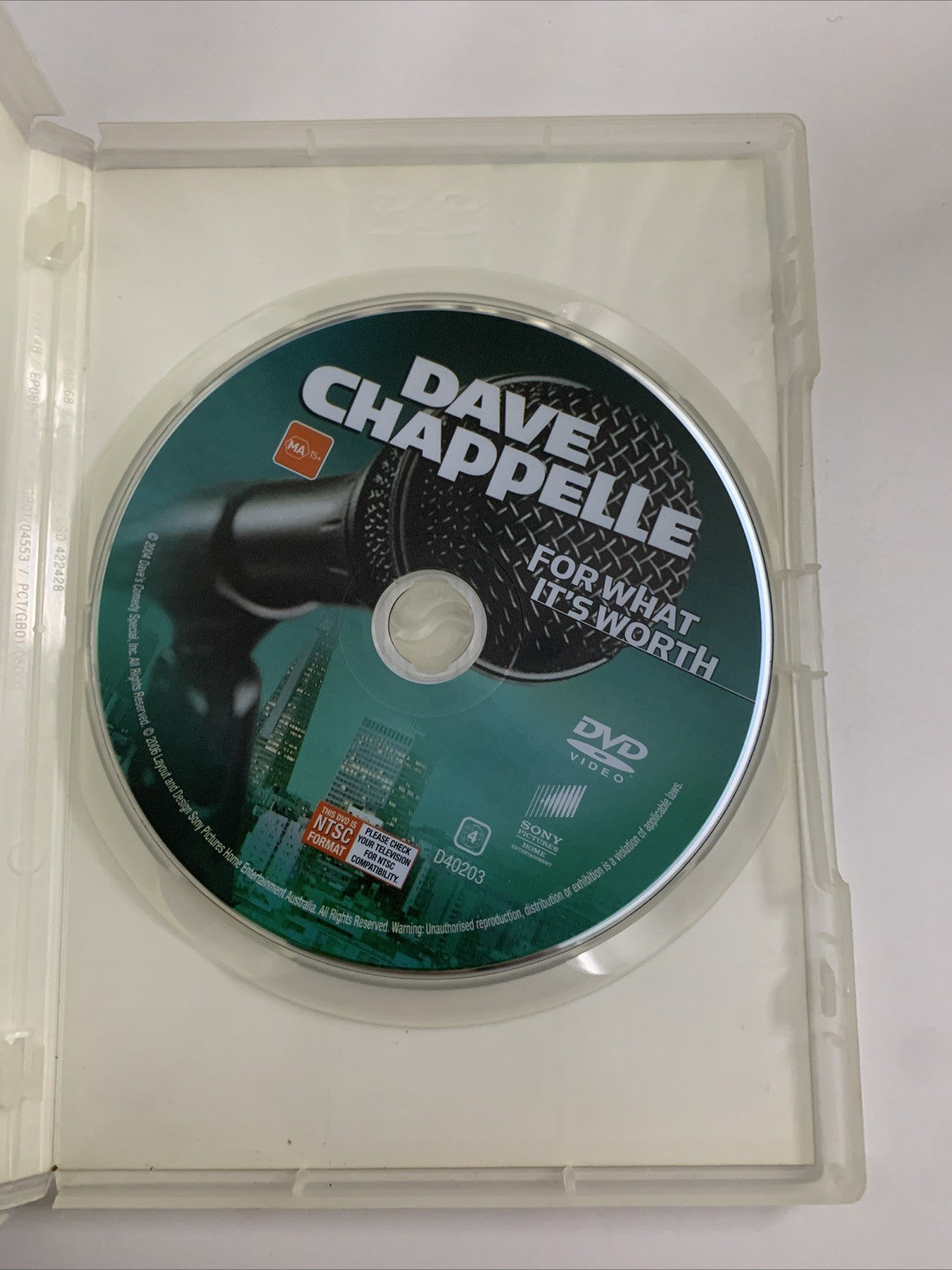 Dave Chappelle For What It's Worth (DVD, 2004) Region 4