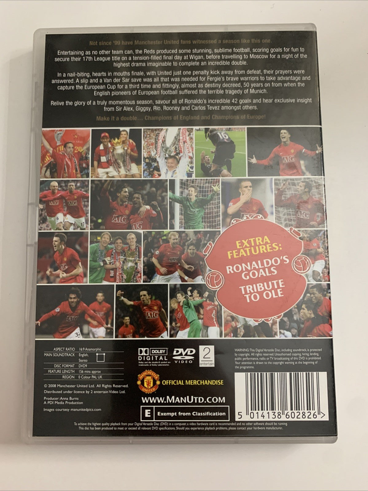 Manchester United The Double Champions 2007/08 Season Review (DVD) All Regions