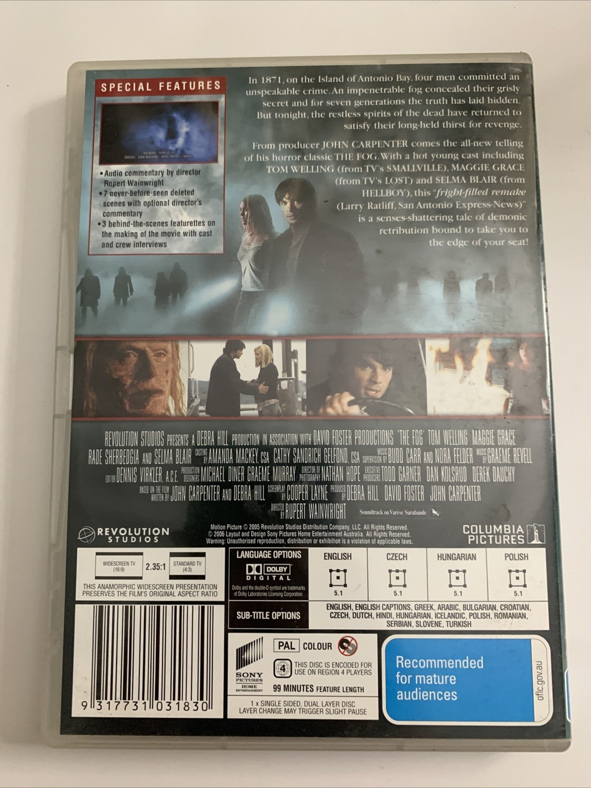 The Fog (DVD, 2005) Tom Welling, Selma Blair, Maggie Grace Region 4