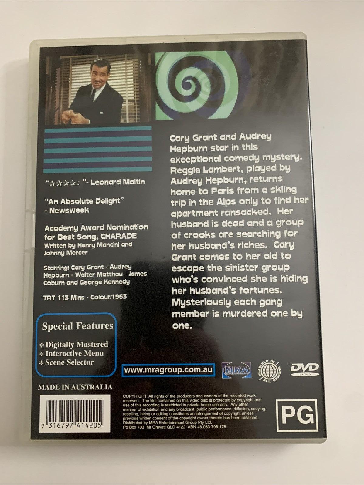 Charade (DVD, 1964) Audrey Hepburn, James Coburn, Cary Grant, Walter Matthau