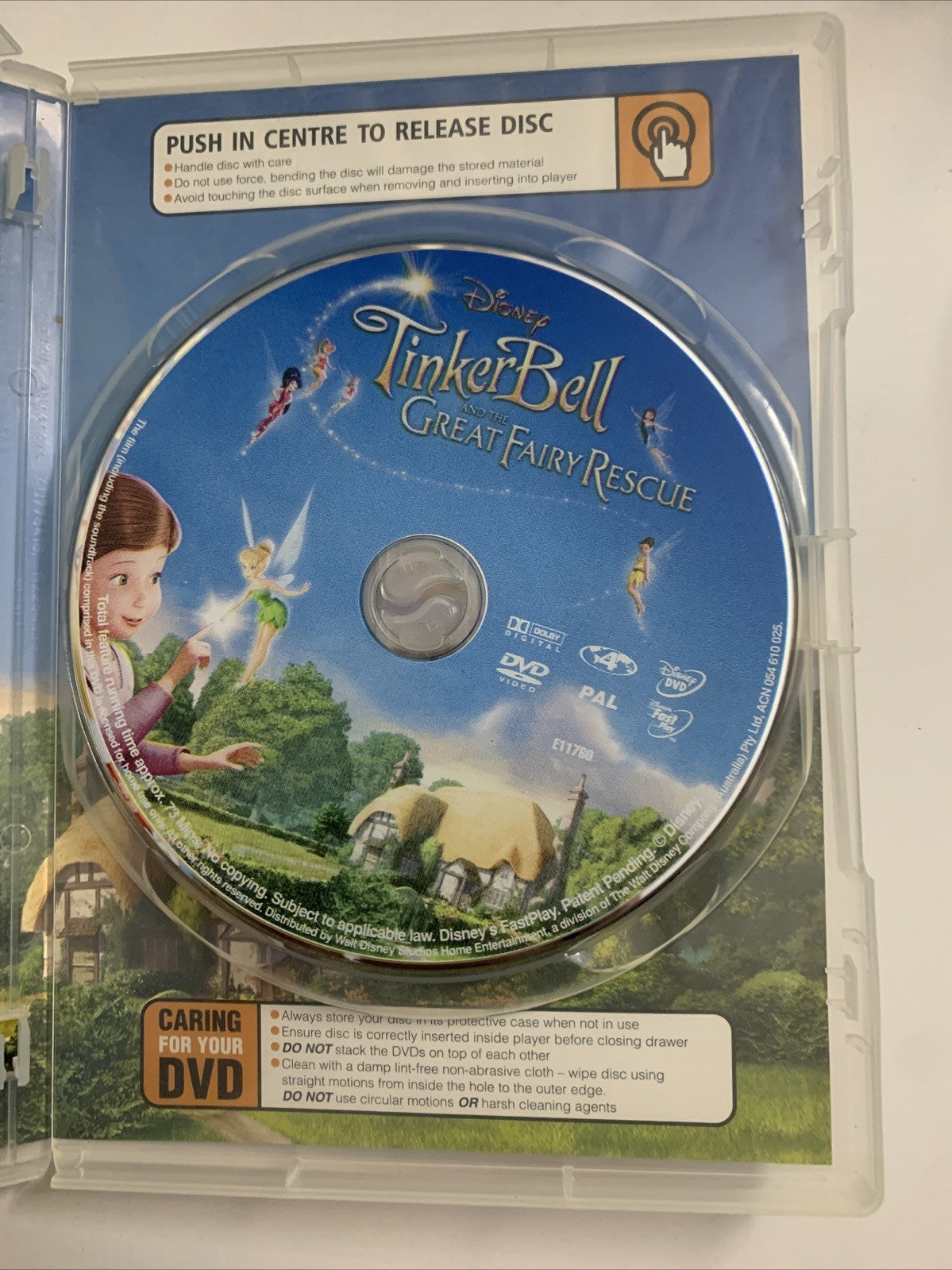 Tinker Bell And The Great Fairy Rescue (DVD, 2010) Disney Animation Region 4