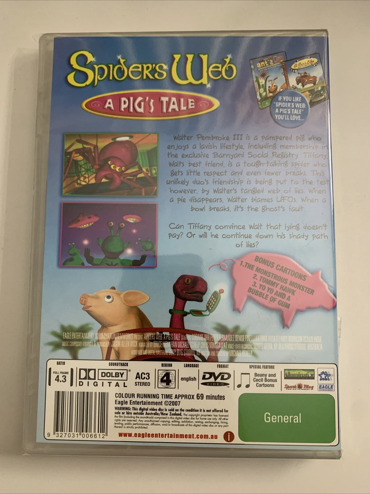 Spider's Web : A Pig's Tale The Adventures Of Walt The Pig (DVD, 2006) NEW