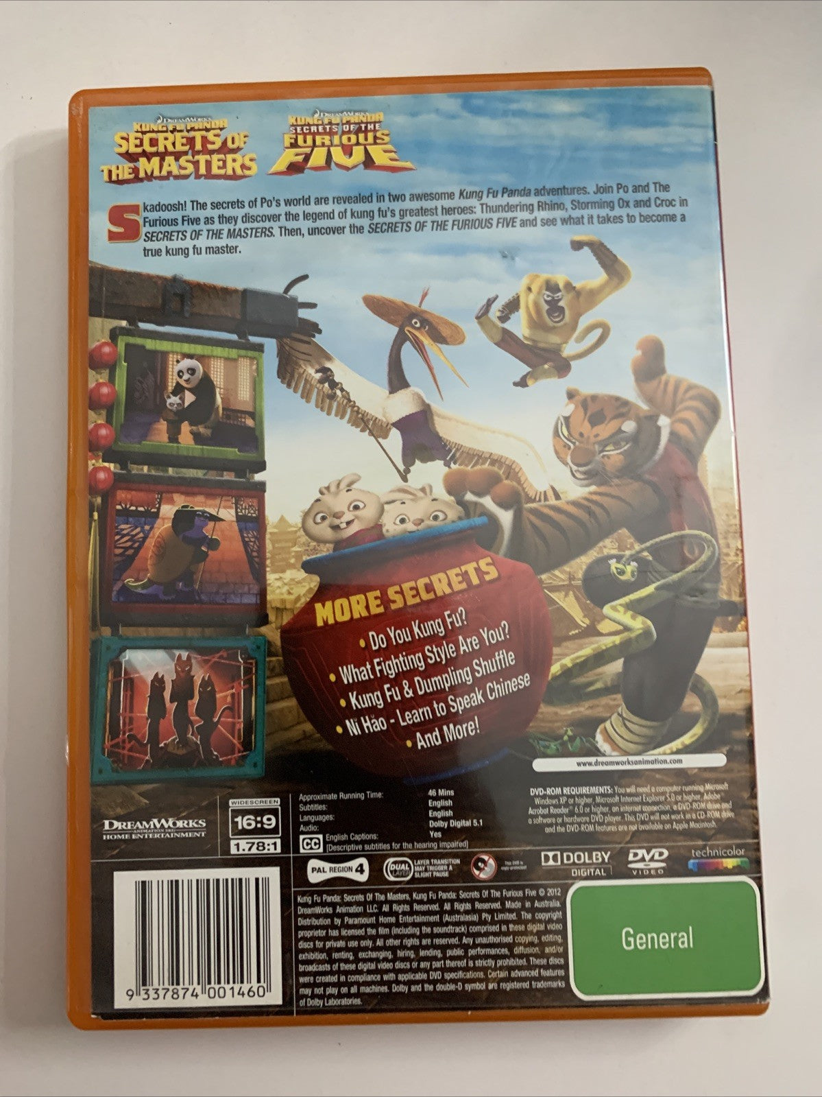 Kung Fu Panda Secrets of the Masters / Secrets of the Furious Five (DVD, 2011)