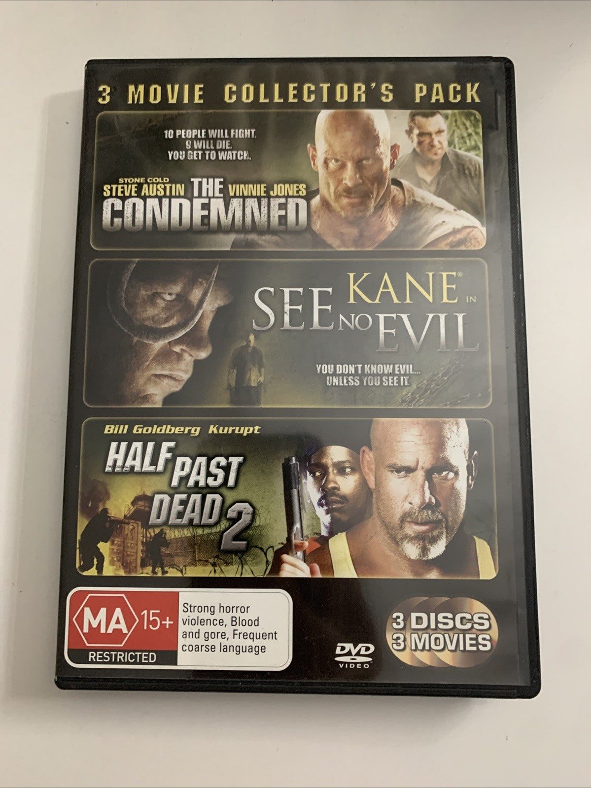 The Condemned / Kane: See No Evil / Half Past Dead 2 (DVD, 2008) Region 4