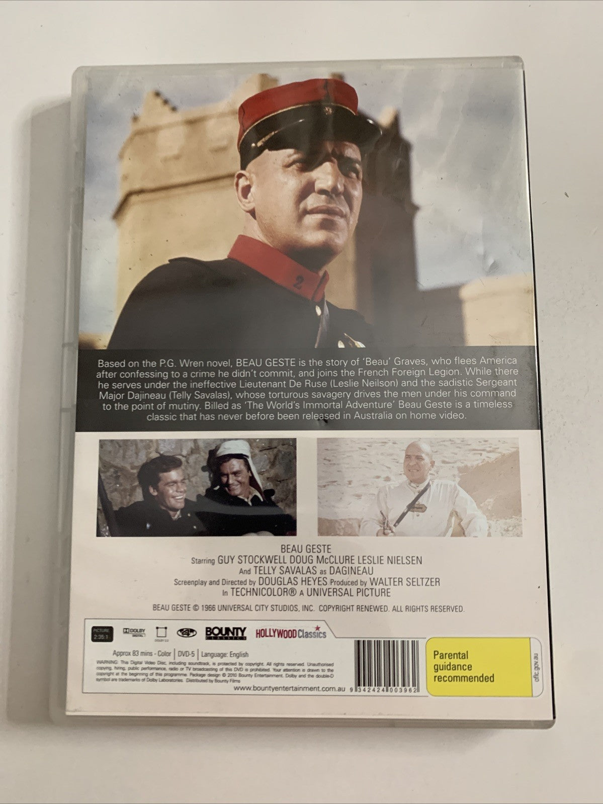 Beau Geste (DVD, 1966) Guy Stockwell, Leslie Nielsen, Telly Savalas Region 4