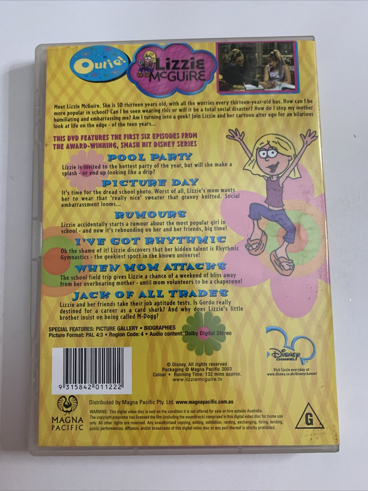 Lizzie Mcguire : When Mom Attacks (DVD, 2001) Hillary Duff Region 4