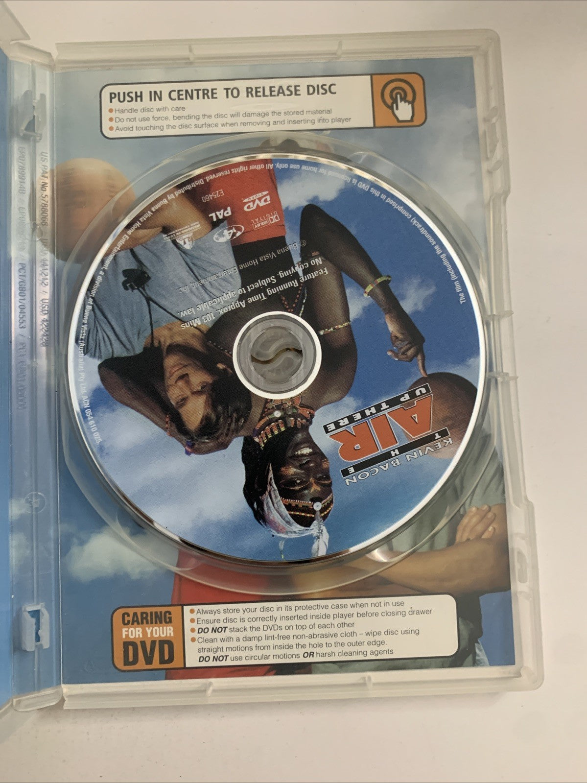 The Air Up There (DVD, 1993) Kevin Bacon Region 4