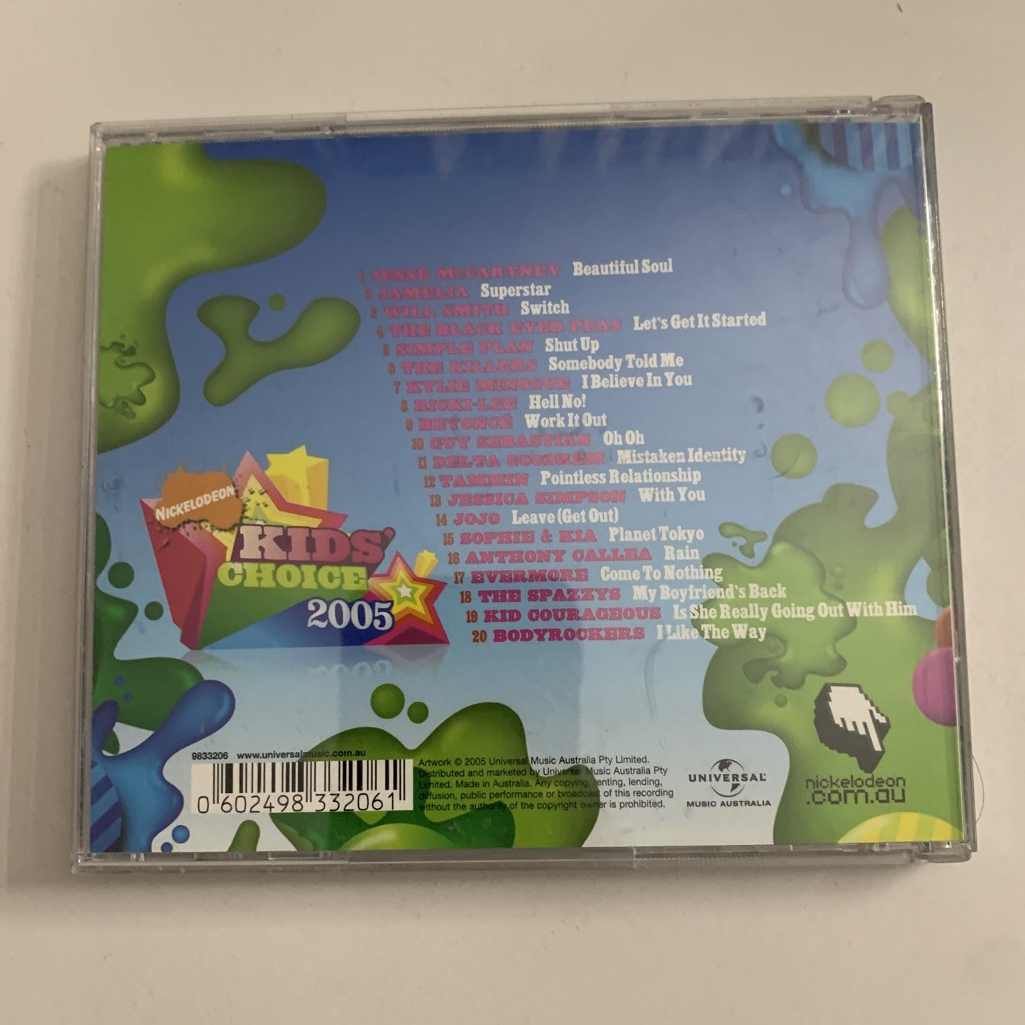 Nickelodeon Kids Choice 2005 by Various Artists (CD, 2005) Australia