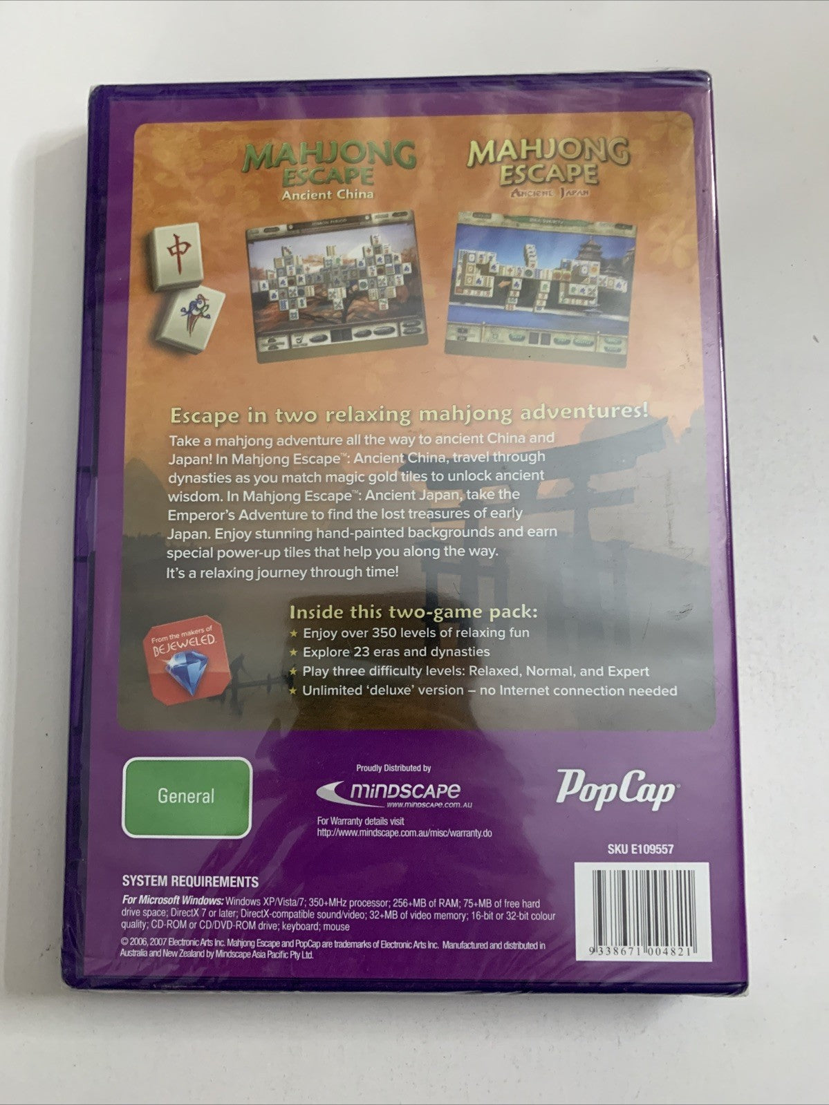 Mahjong Escape: Ancient Japan & China PC CD-ROM Windows Game NEW Sealed