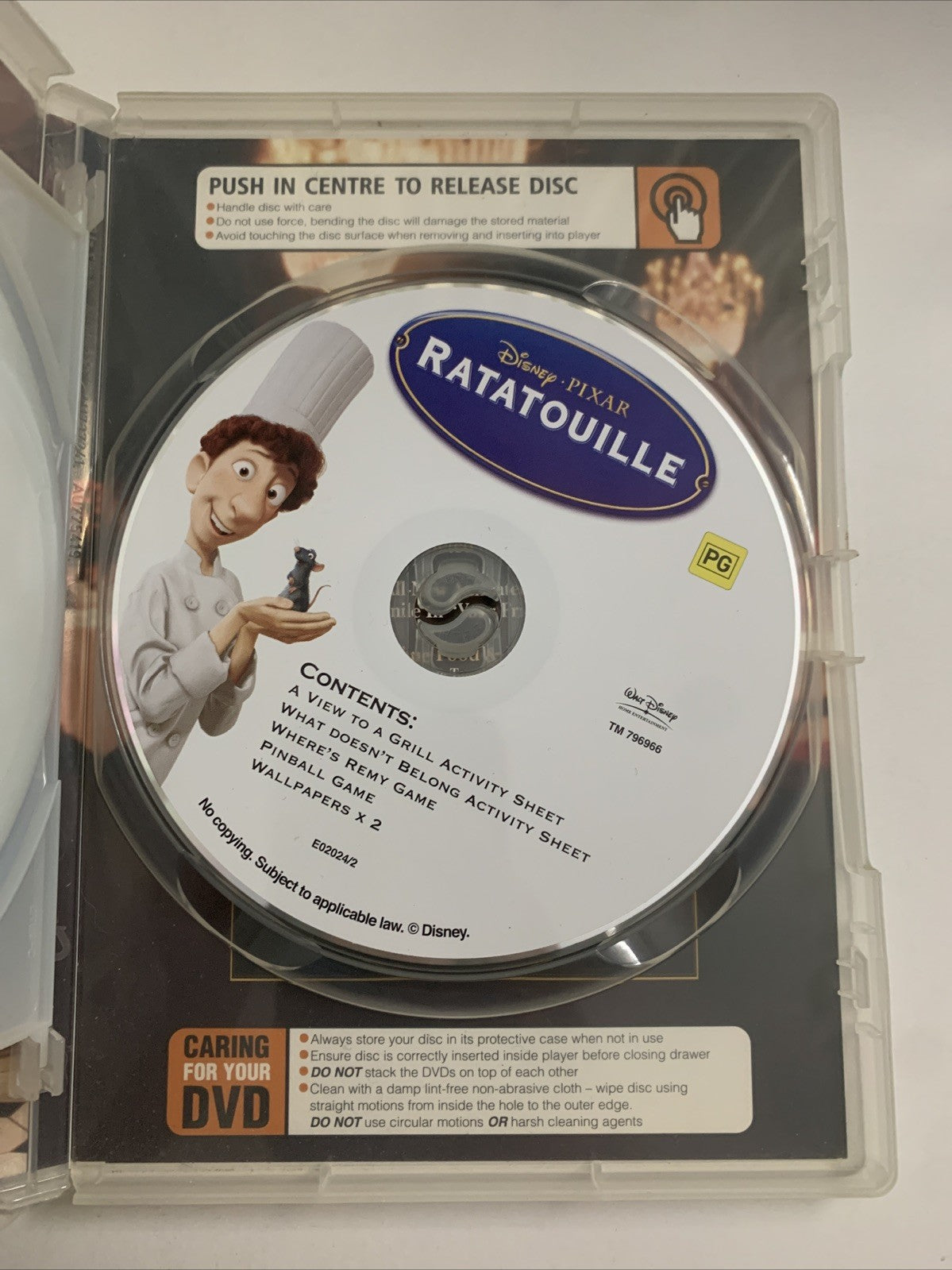 Ratatouille (DVD, 2007) DIsney Pixar Animated Film Region 4