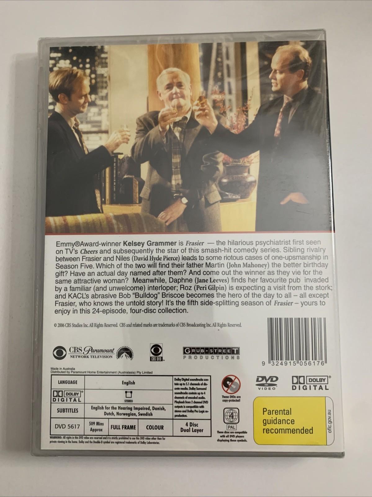 Frasier : The Complete Season 5 (DVD, 1997) Kelsey Grammar Region 4 NEW