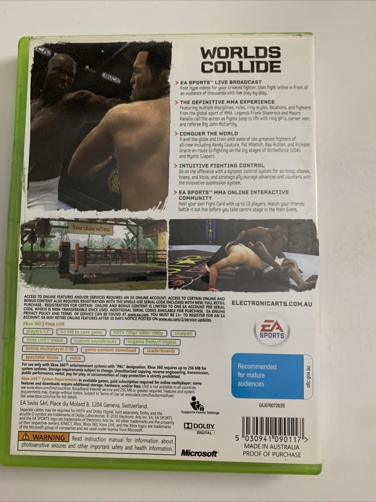 EA Sports MMA Microsoft XBOX 360 PAL 2010 Game Complete