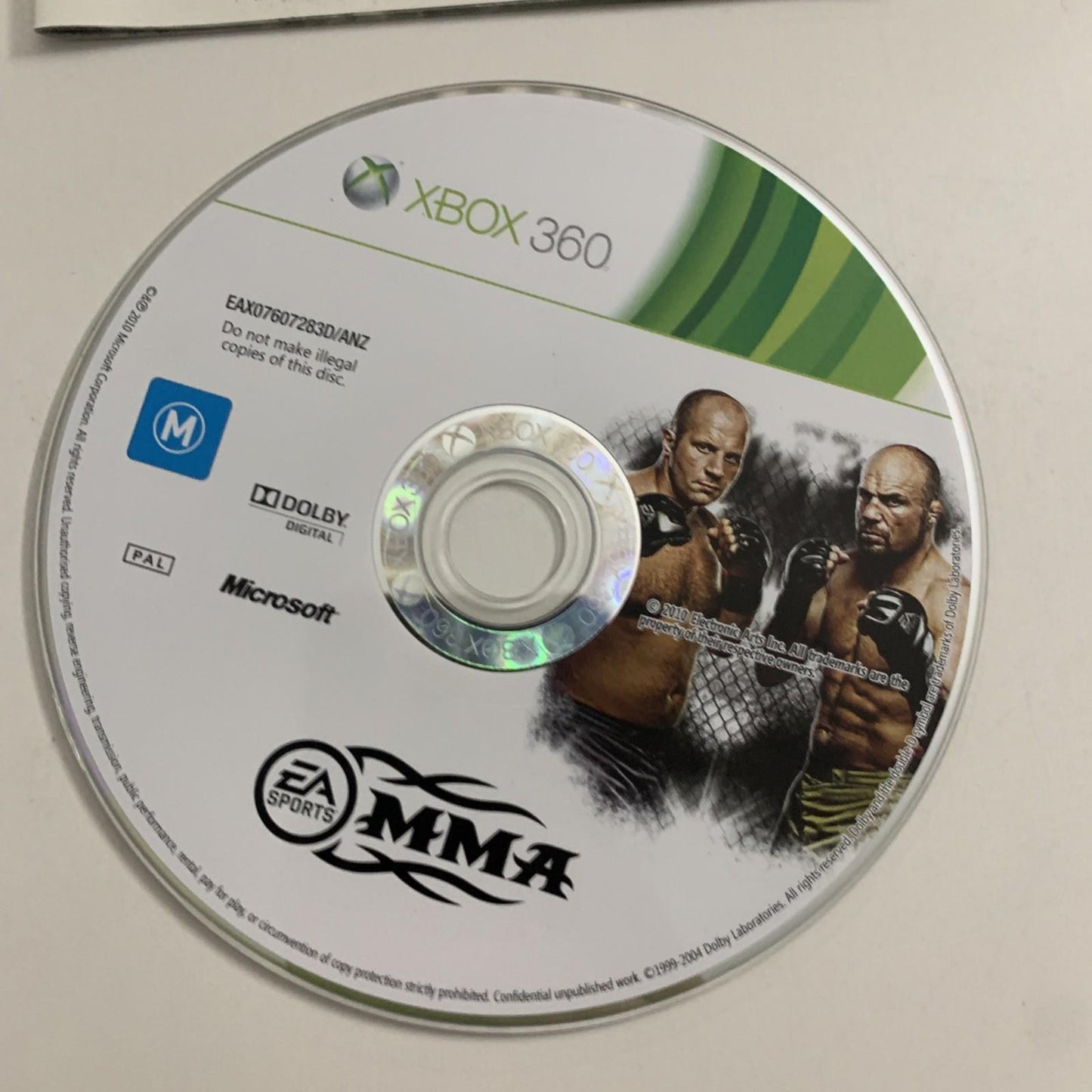 EA Sports MMA Microsoft XBOX 360 PAL 2010 Game Complete
