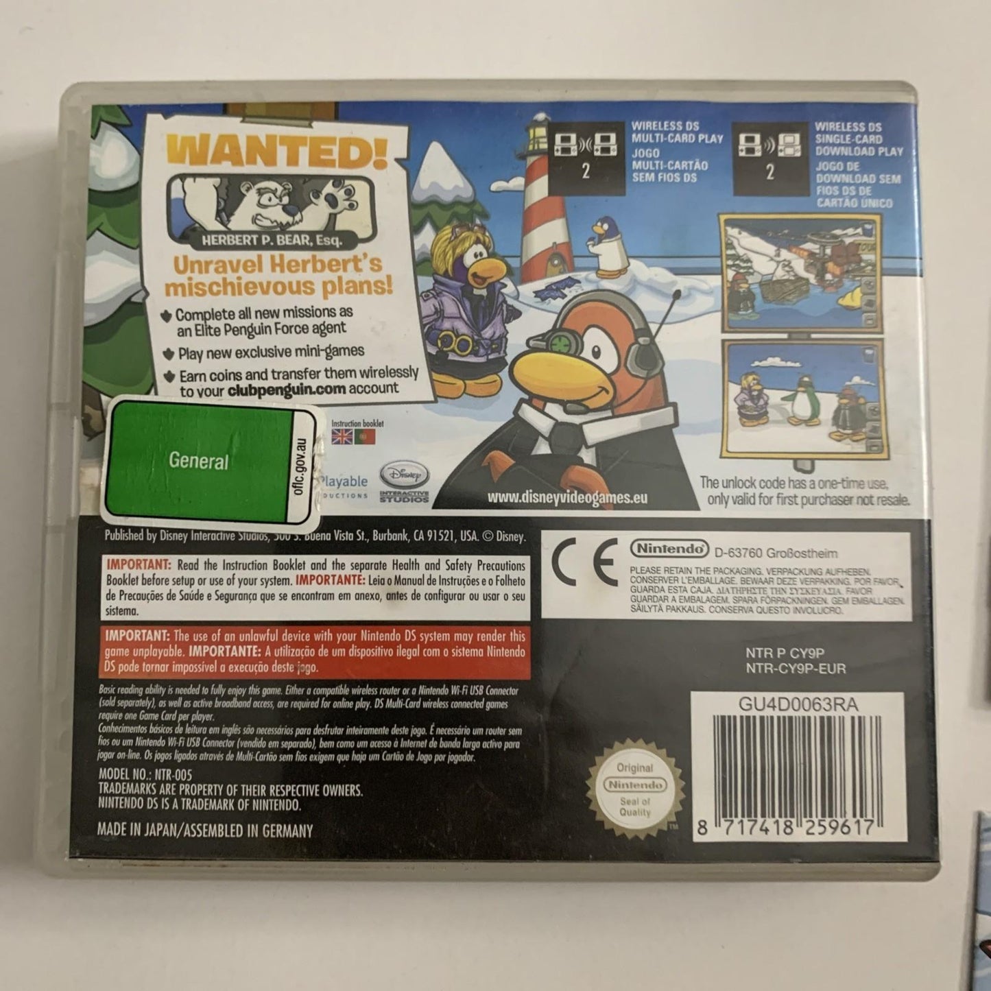 Disney Club Penguin: Herbert's Revenge 2010 NDS Nintendo DS Complete