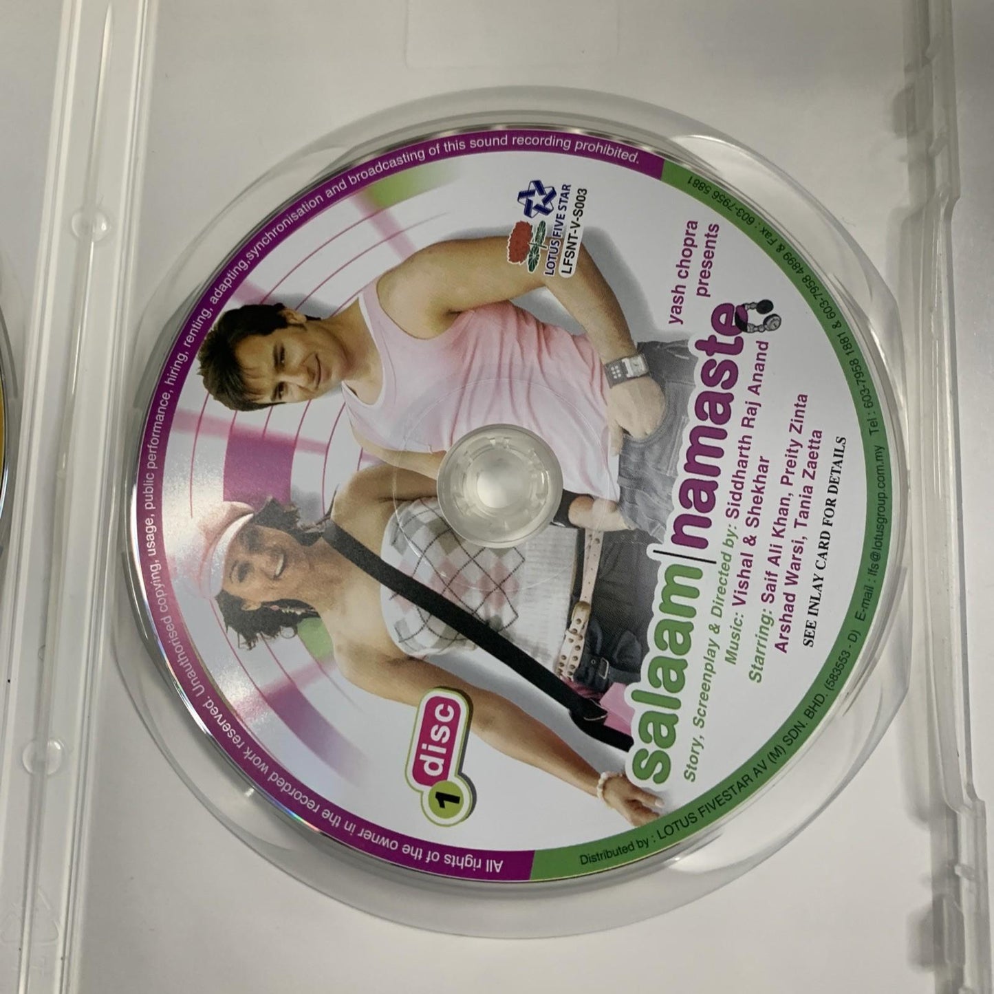 Salaam Namaste (DVD, 2005) Saif Ali Khan, Preity G Zinta, Arshad Warsi