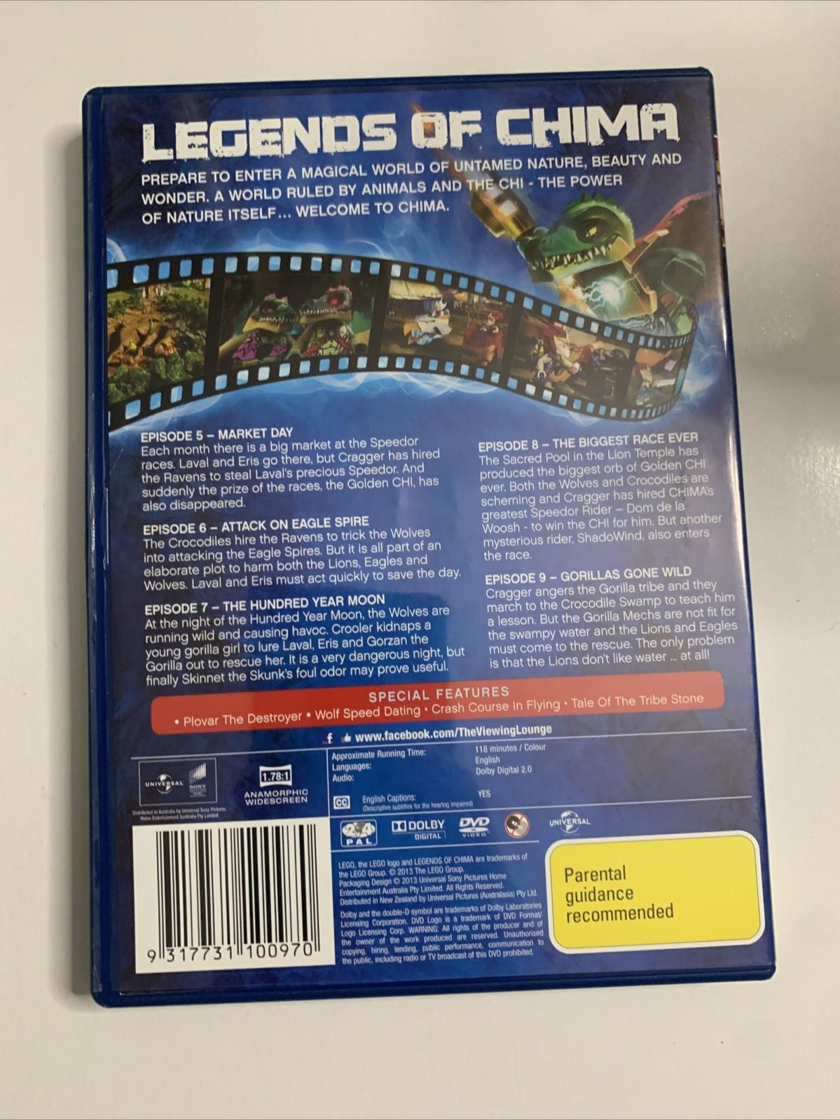LEGO Legends Of Chima : Vol 1 & 2 (DVD, 2013) Animation Region 4 &2