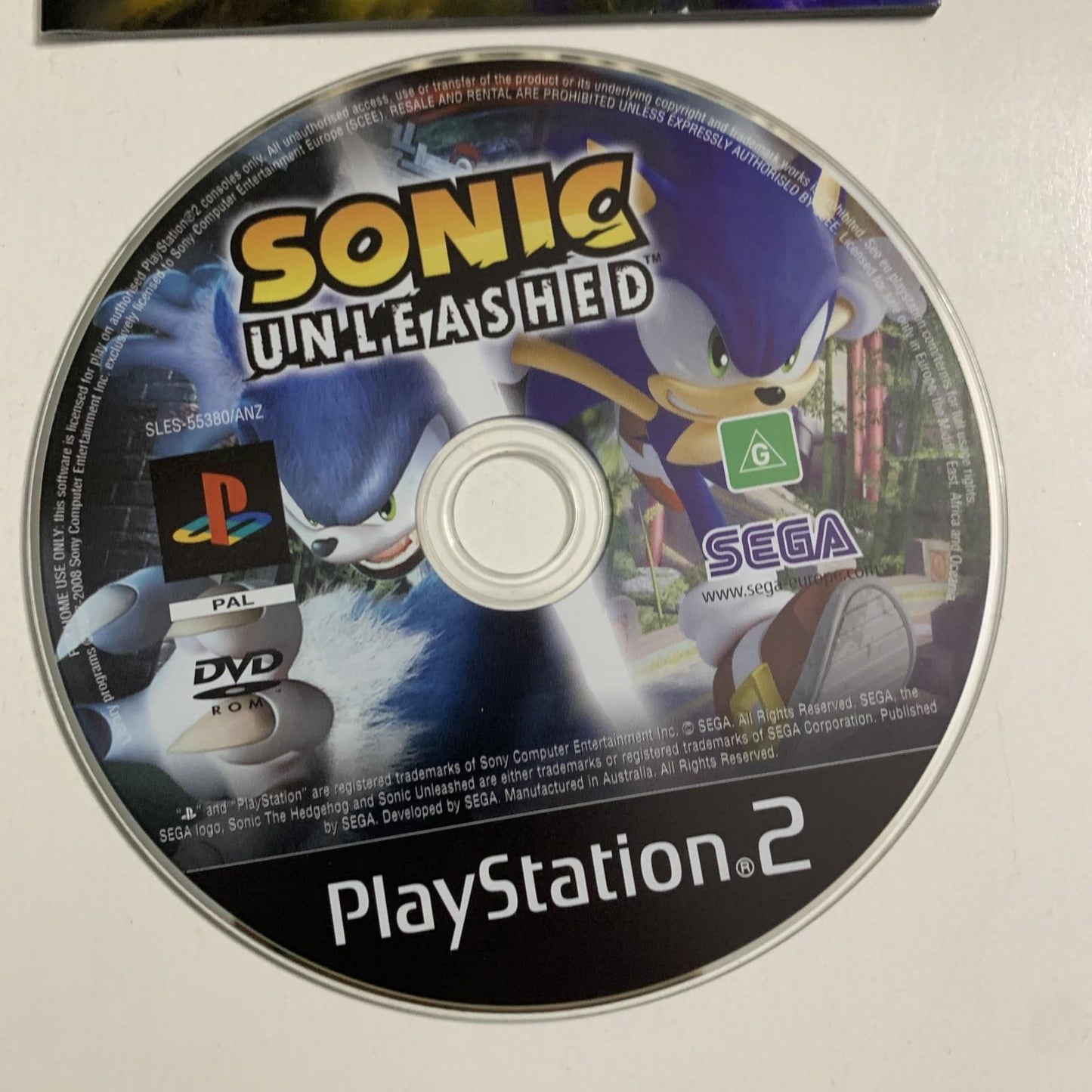 Sonic Unleashed 2008 PS2 Sony Playstation 2 PAL SEGA Platformer Game Complete