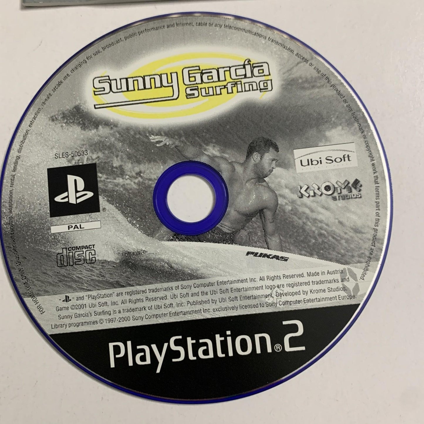 Sunny Garcia Surfing PS2 Sony PlayStation 2 PAL 2001 Game Complete