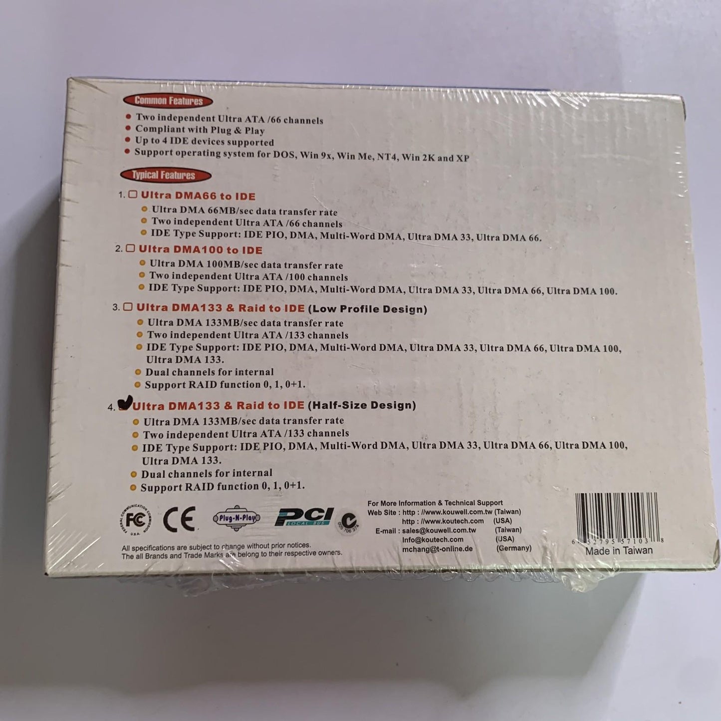 Ultra DMA 66/100/133 Controller NEW