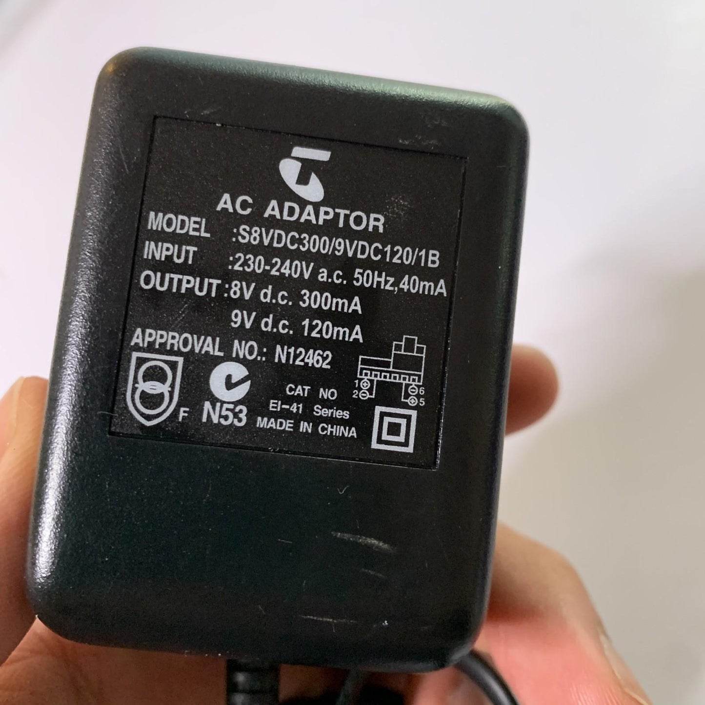 Genuine Telstra AC Adapter S8VDC300/9VDC120/1B Power Supply