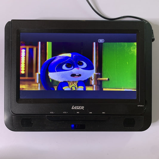 Laser 9" DVD Player With Power Supply Plays All Regions DVD DVD-PT9-DUALC