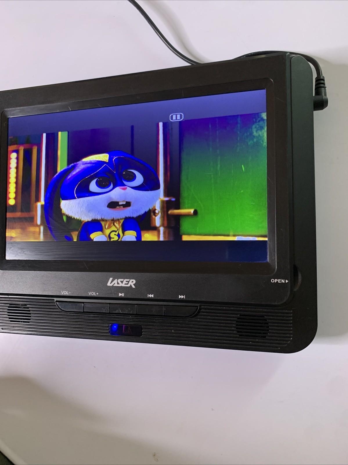 Laser 9" DVD Player With Power Supply Plays All Regions DVD DVD-PT9-DUALC