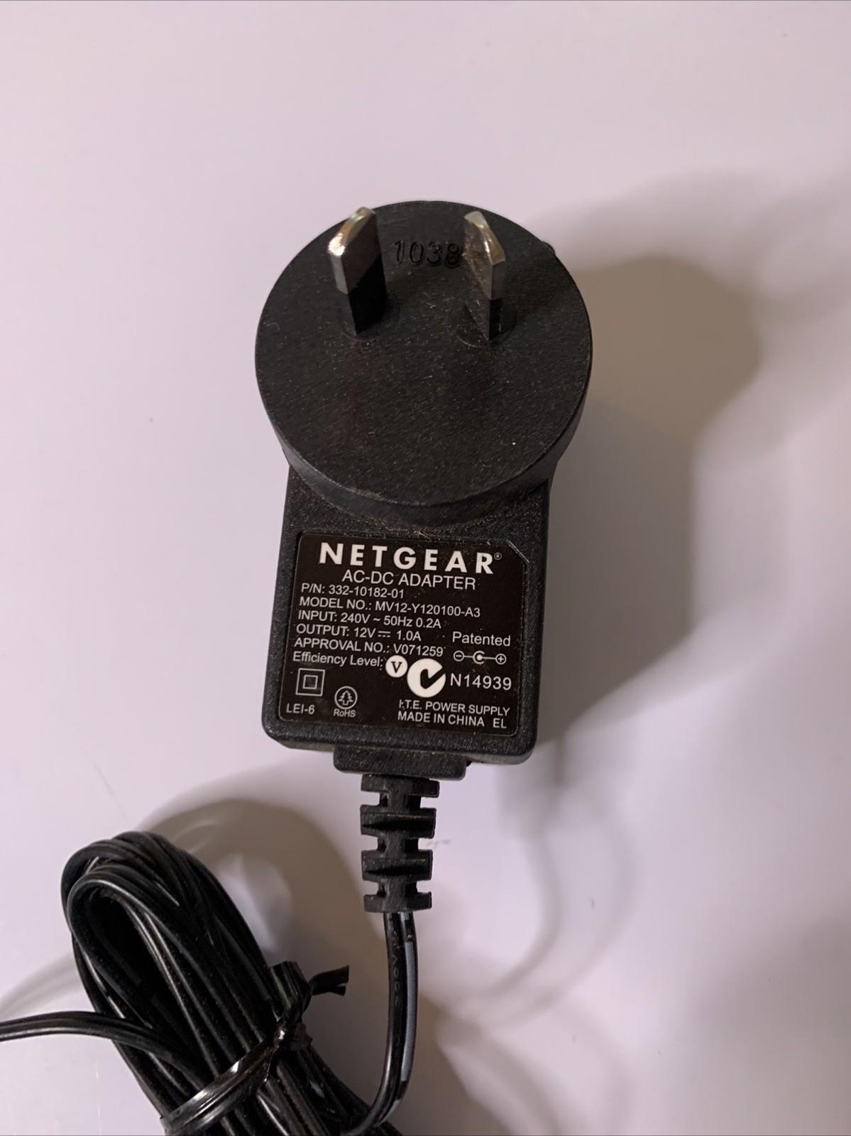 Genuine Netgear 12V 1A AC Adapter MV12-Y120100-A3 Power Supply For Router