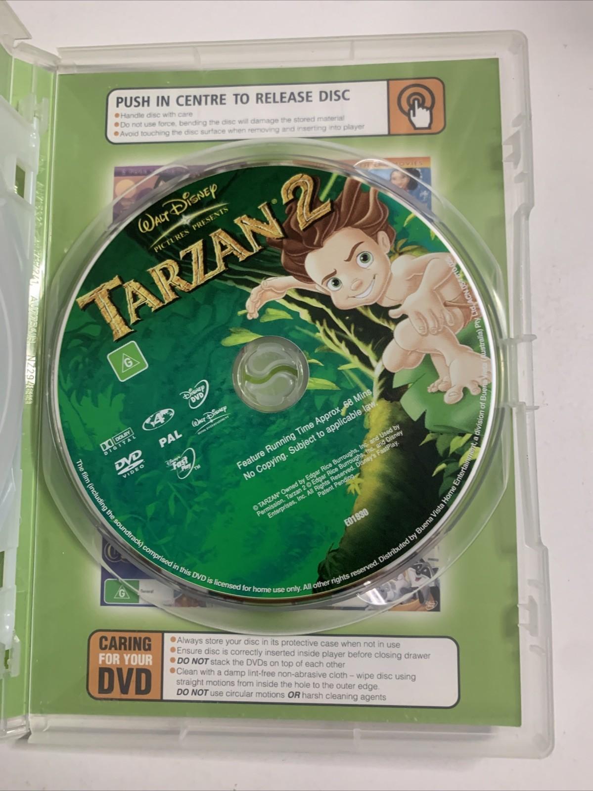 Tarzan 1 & 2 (DVD, 1999) Disney Animation Film Region 4