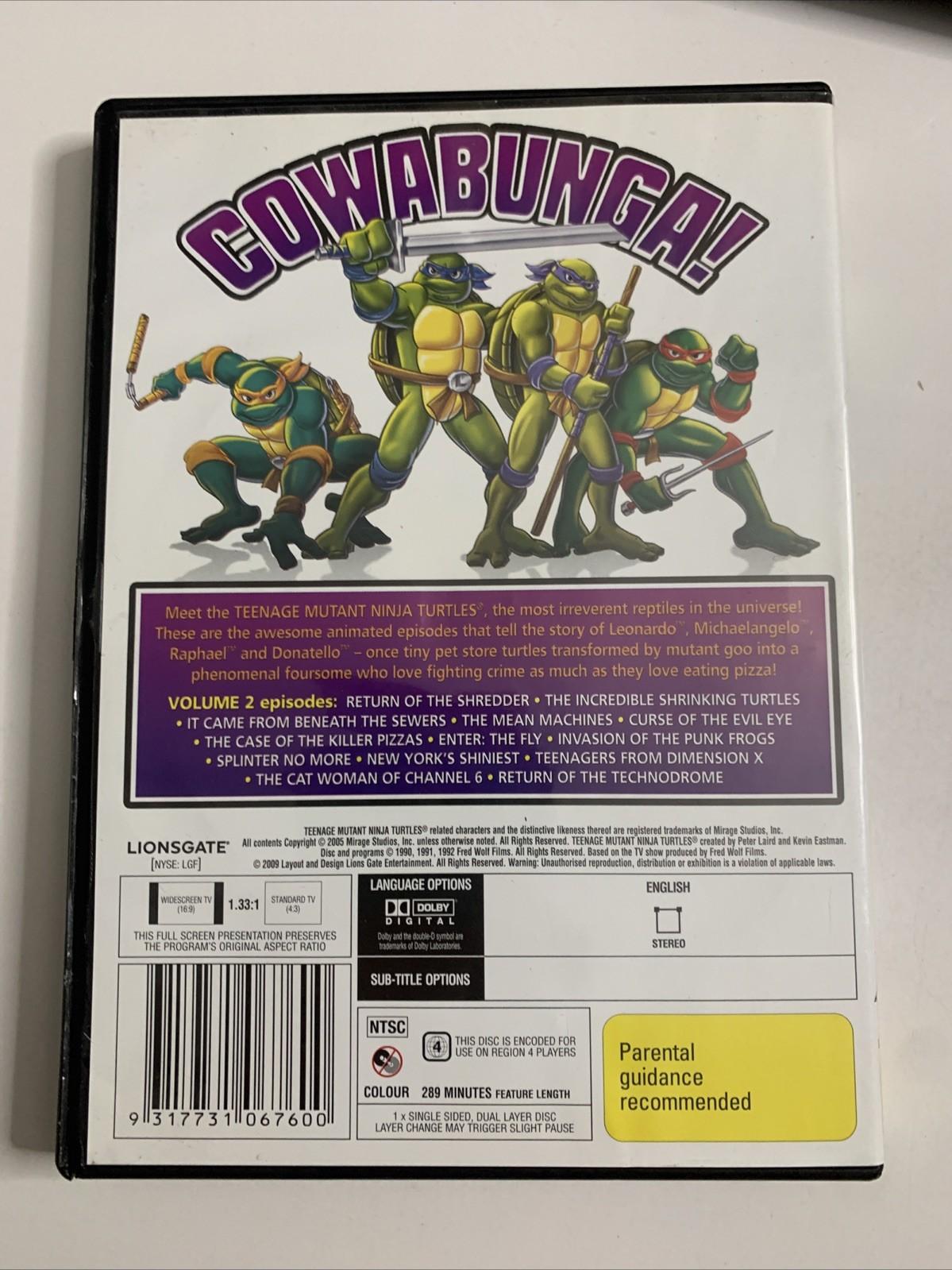 Teenage Mutant Ninja Turtles : Volume 2 (DVD, 1987) Original TV Series Region 4
