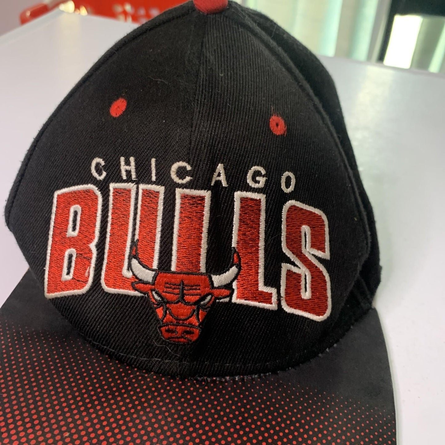 Chicago Bulls Cap Embroidered Snapback Mitchell And Ness