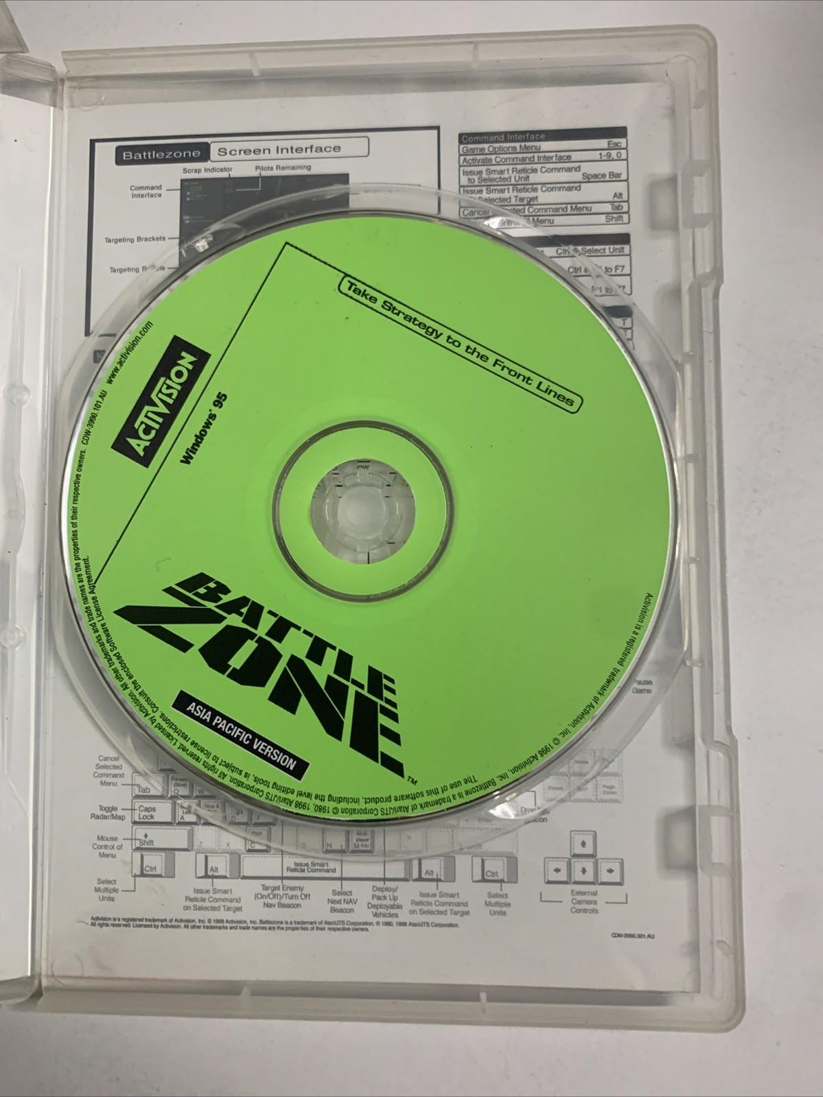 Battlezone PC 1998 CD-ROM FPS Shooter Strategy Game