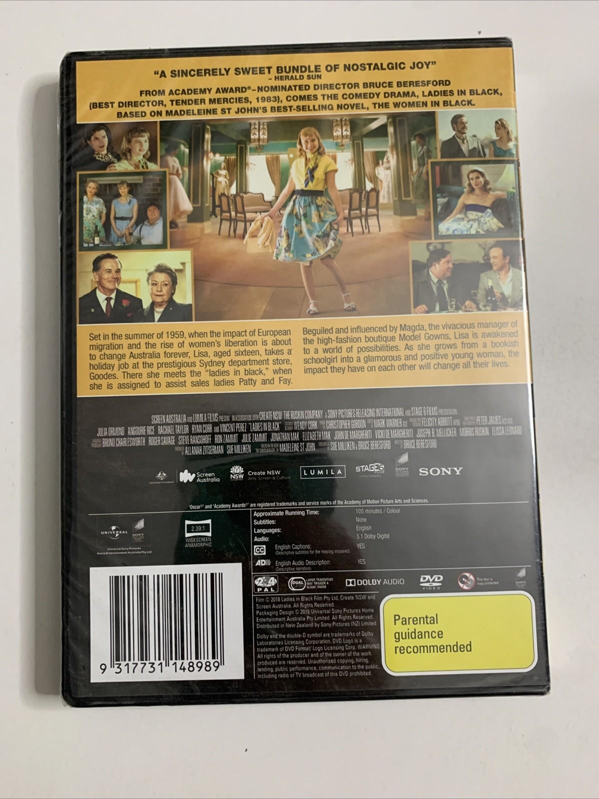 Ladies In Black (DVD, 2018) Julia Ormond, Angourie Rice Region 4 NEW Sealed