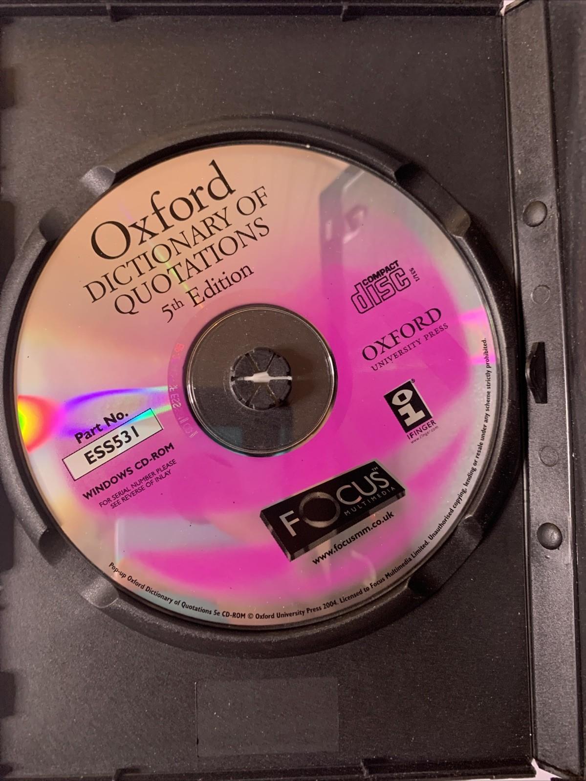 Oxford Reference Suite: Dictionary, Thesauras & Quotations PC CD-ROM