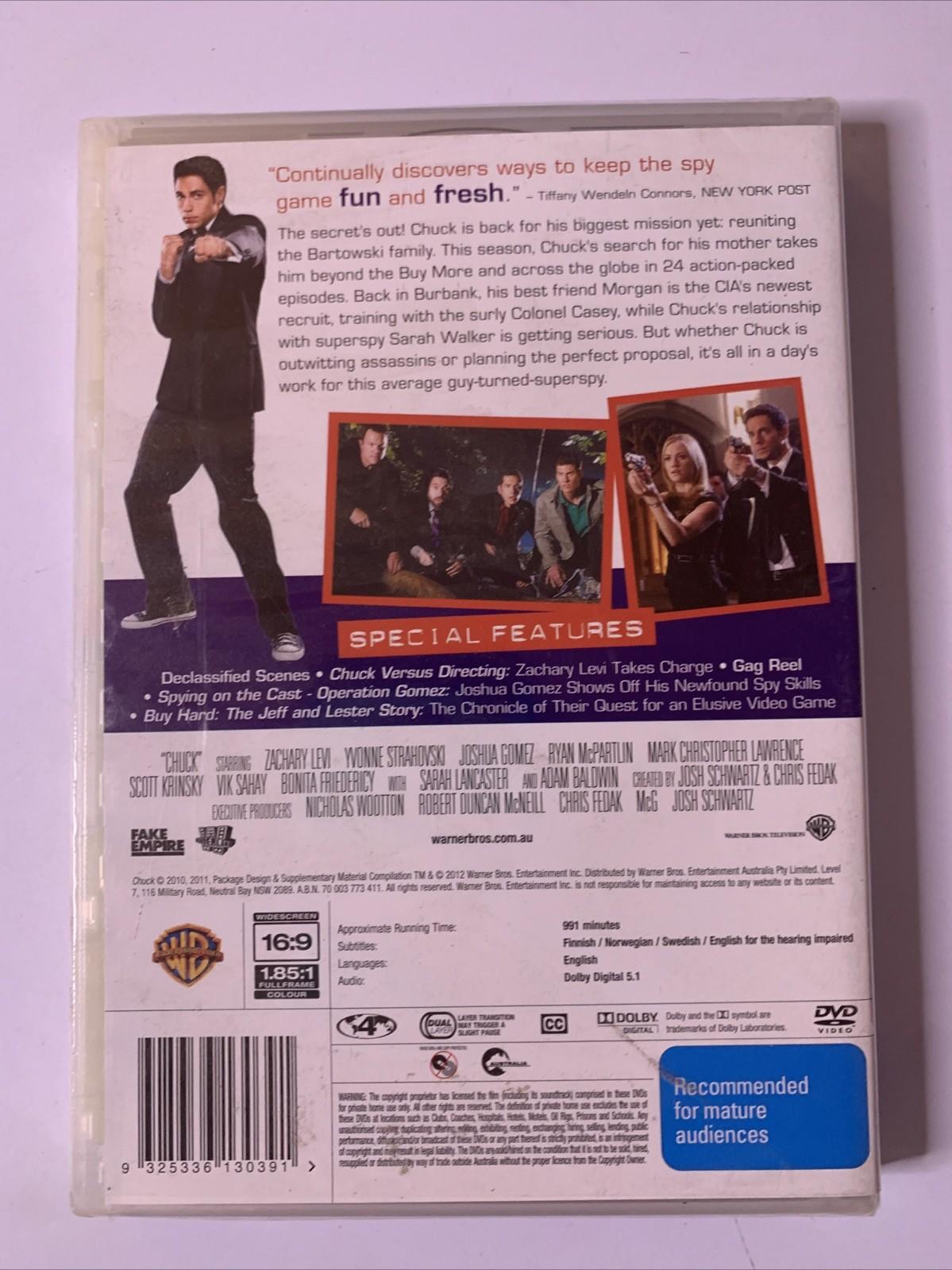 Chuck : Season 4 (DVD, 2011, 5-Disc) Region 4  NEW Sealed