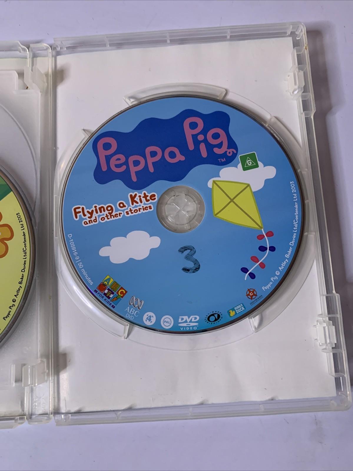 Peppa Pig: Muddy Puddles, Flying A Kite, New Shoes (DVD, 3-Disc) Region 4