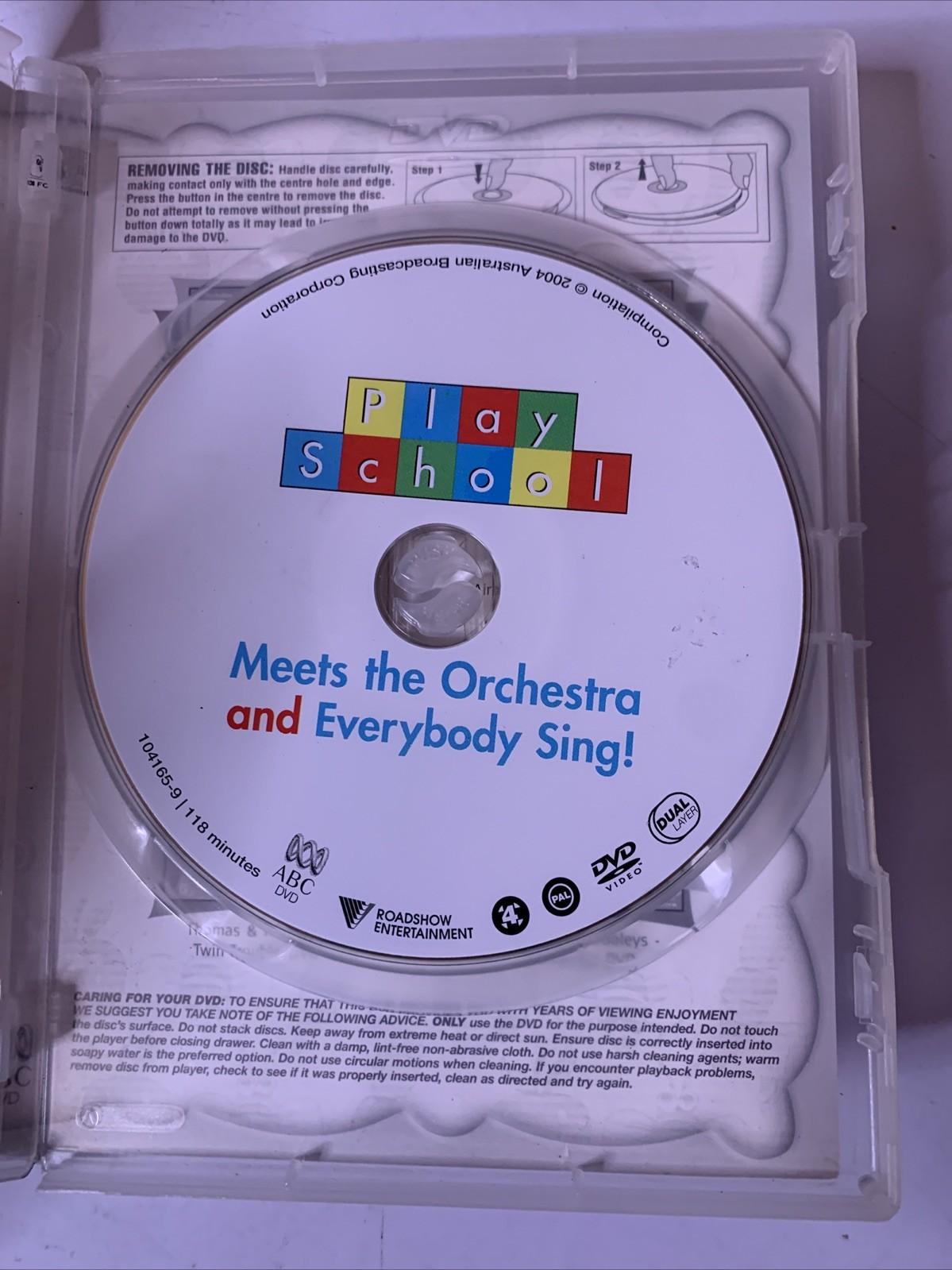 Play School: Meets The Orchestra and Everybody Sing! (DVD, 1995) Region 4