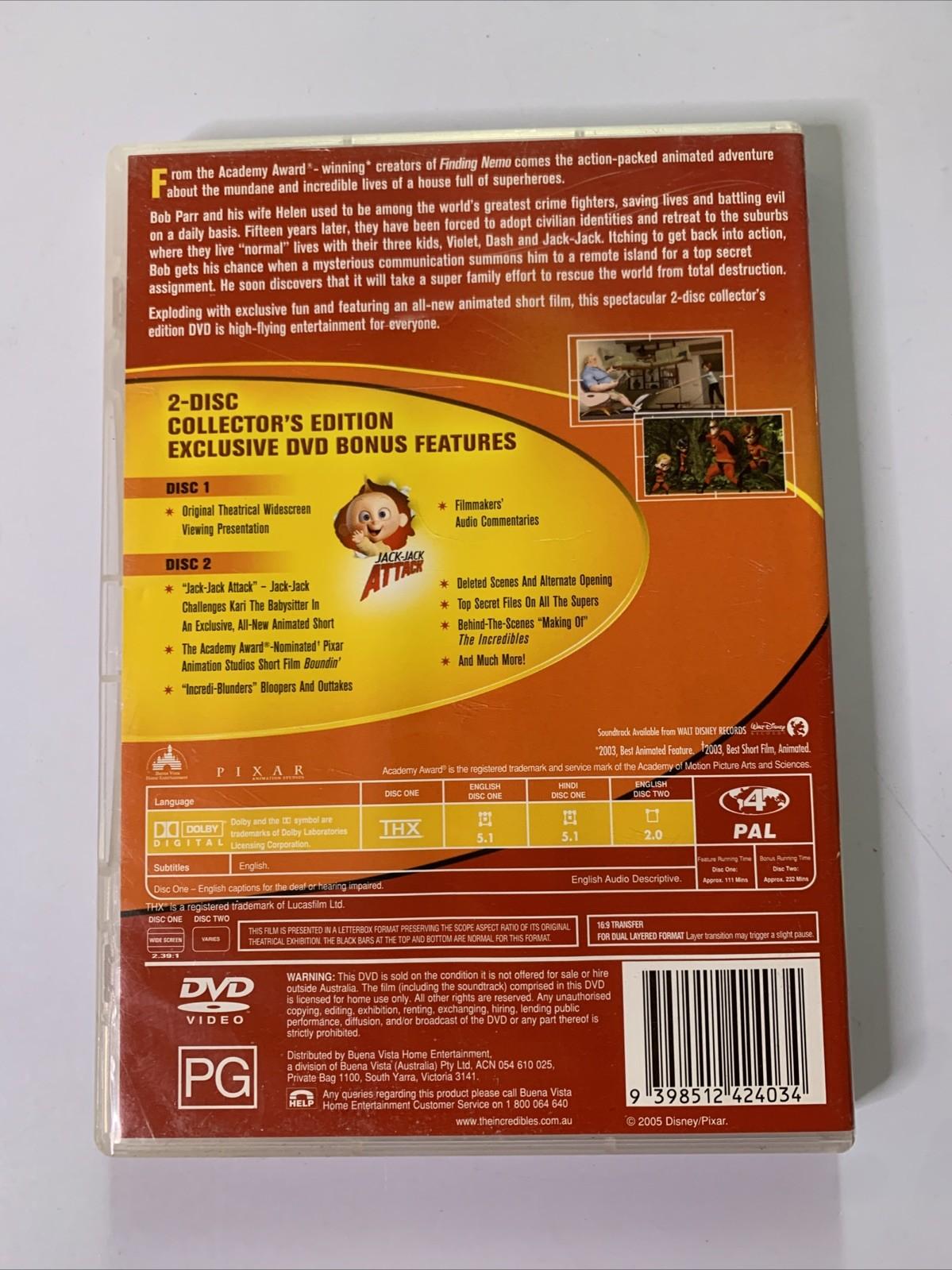 The Incredibles (Collector's Edition, DVD, 2004) 2-Disc Region 4