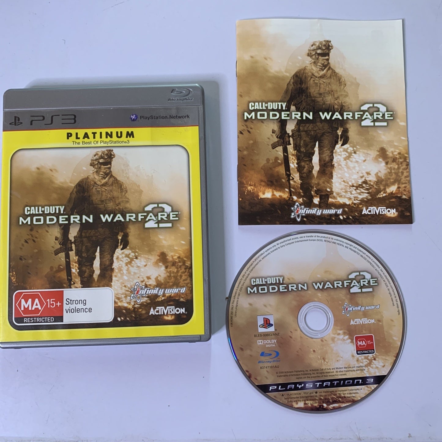 Call Of Duty: Modern Warfare 2 Sony PlayStation 3 PS3 Platinum Complete