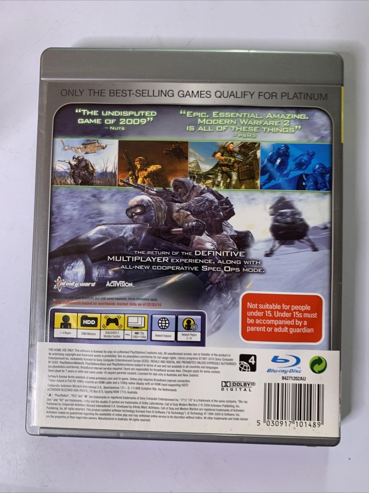 Call Of Duty: Modern Warfare 2 Sony PlayStation 3 PS3 Platinum Complete