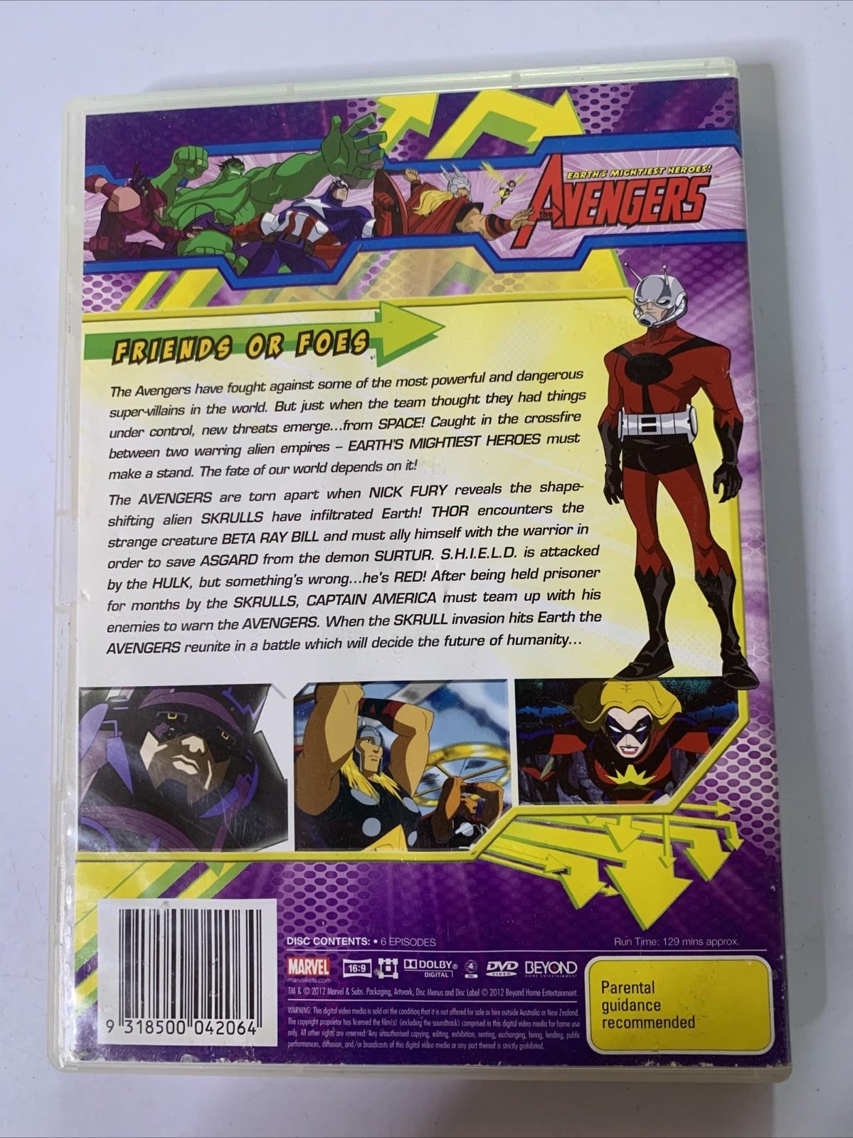 Marvel The Avengers: Friends Or Foes (DVD, 2011) Animation Region 4