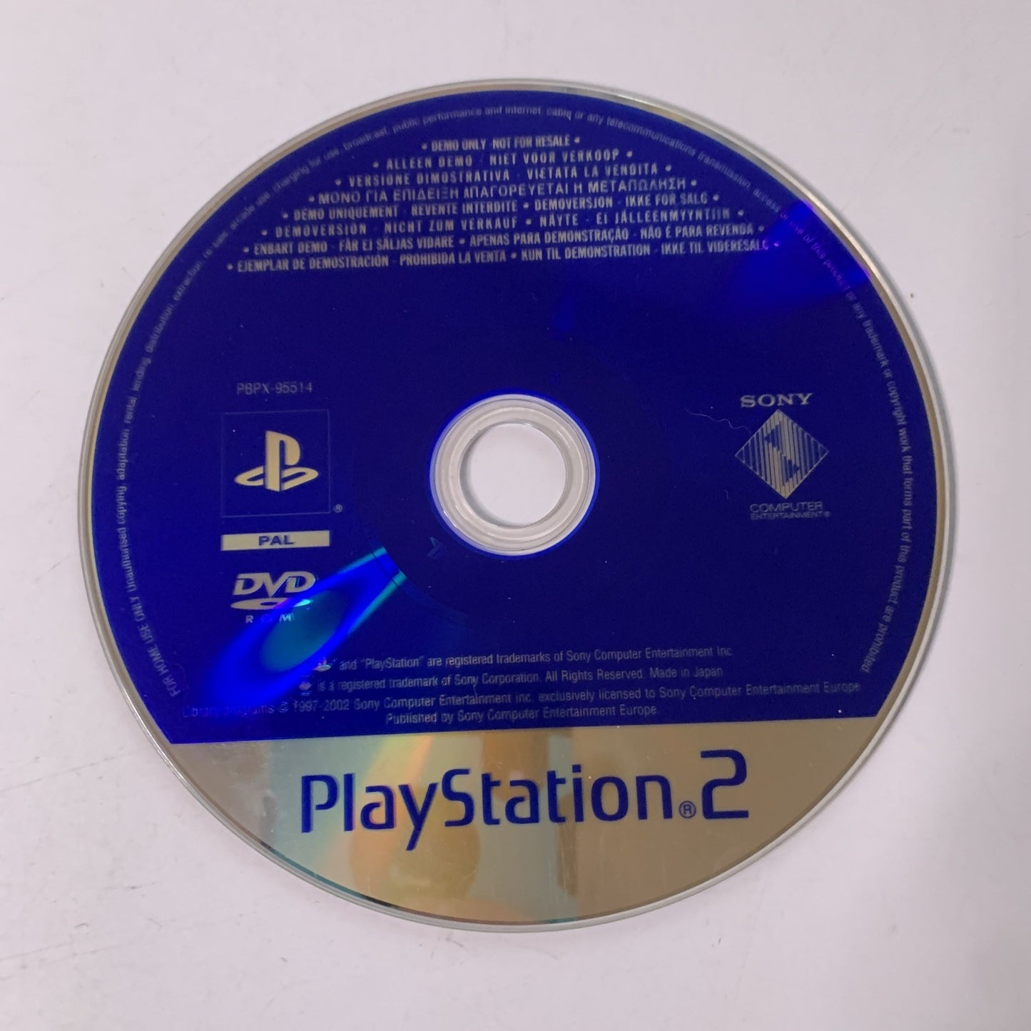 PS2 Demo Disk PBPX-95514 PAL Sony Playstation 2 Game Disc Only