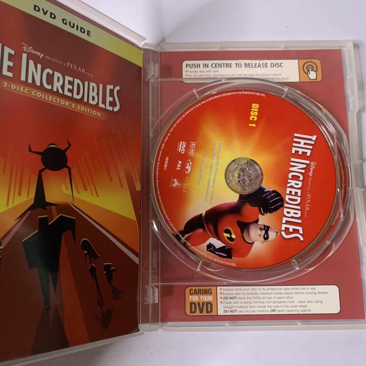 The Incredibles Pixar (DVD, 2004) Disney Animation Region 4