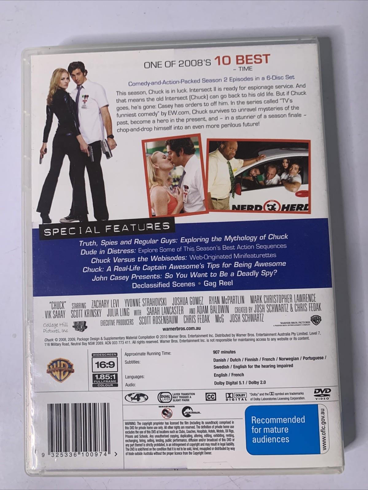 Chuck : The Complete Season 2 (DVD, 2008, 6-Disc) Region 4