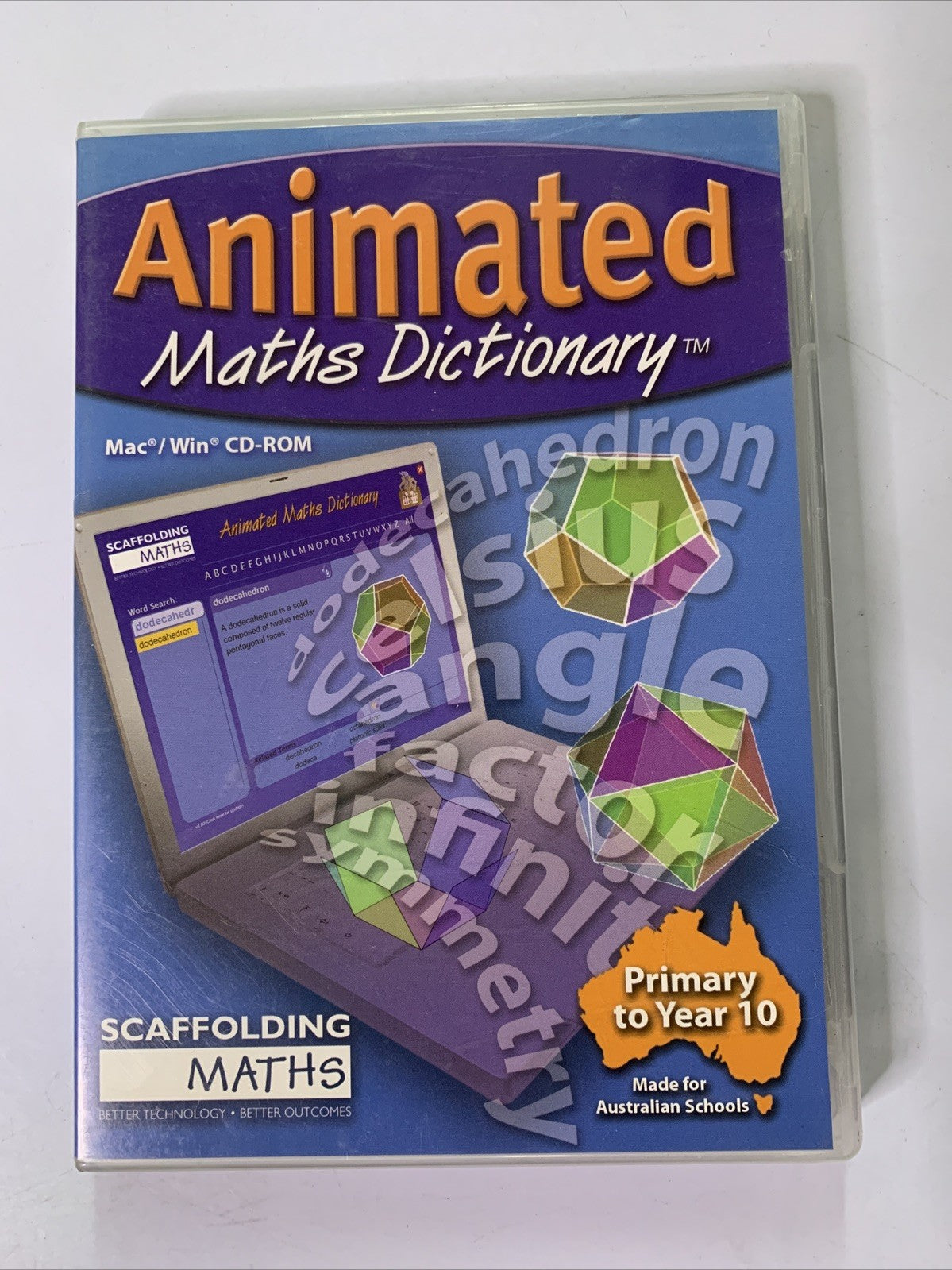 Animated Maths Dictionary PC Windows Mac CD-ROM Educational Software
