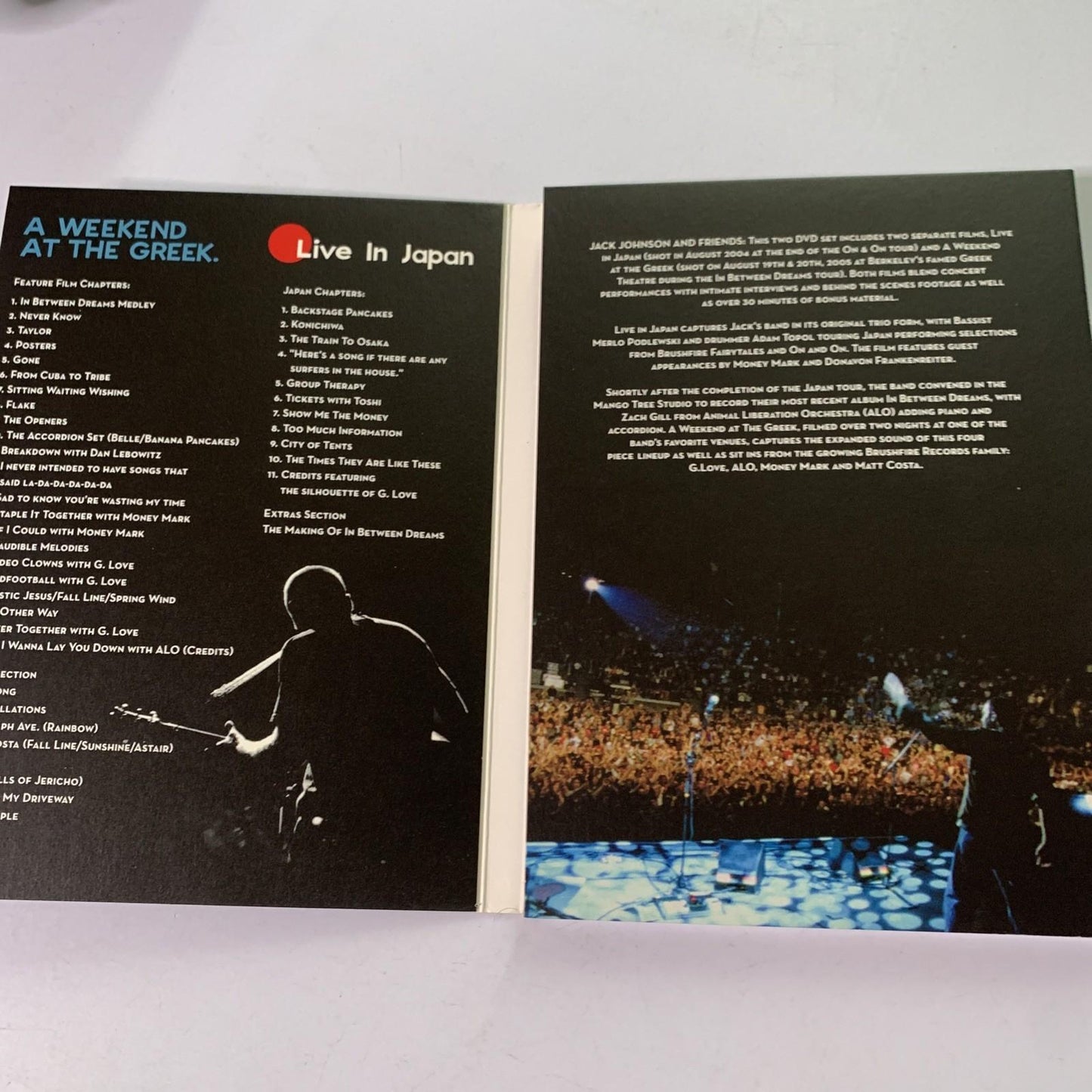 Jack Johnson – A Weekend At The Greek. / Jack Johnson Live In Japan (DVD, 2005)