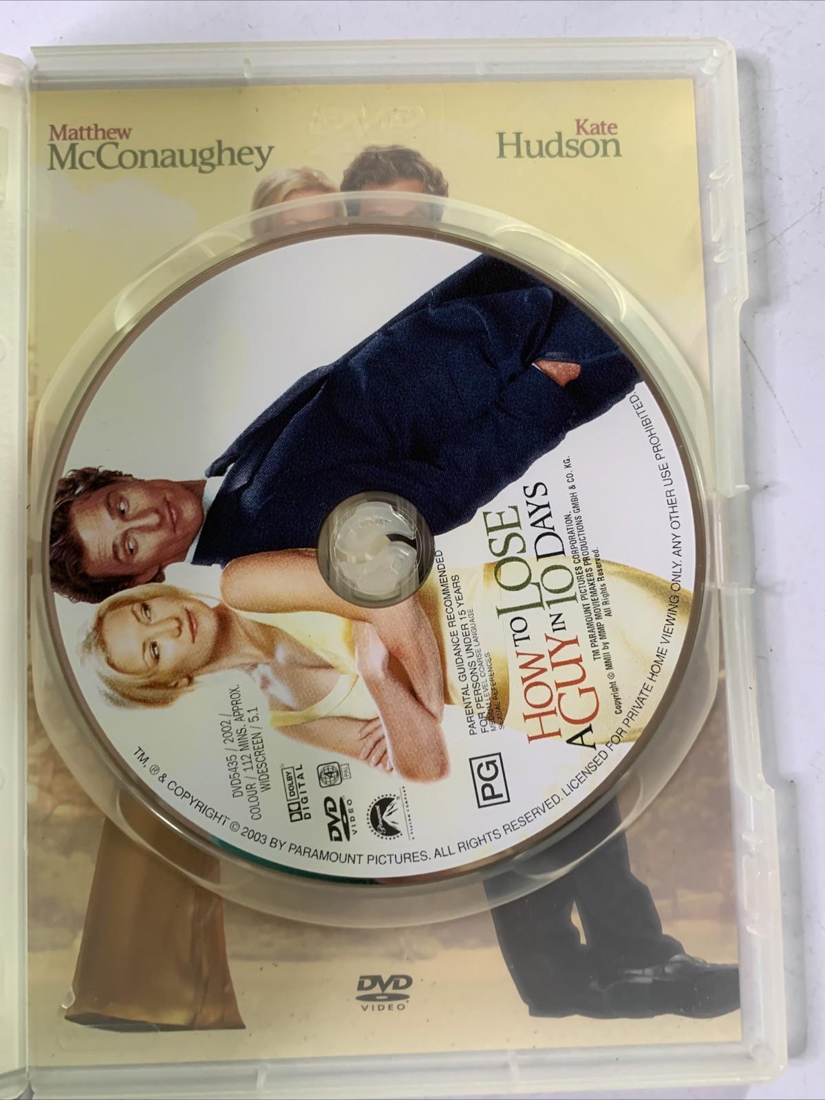How To Lose A Guy In 10 Days (DVD, 2002) Kate Hudson, Matthew McConaughey