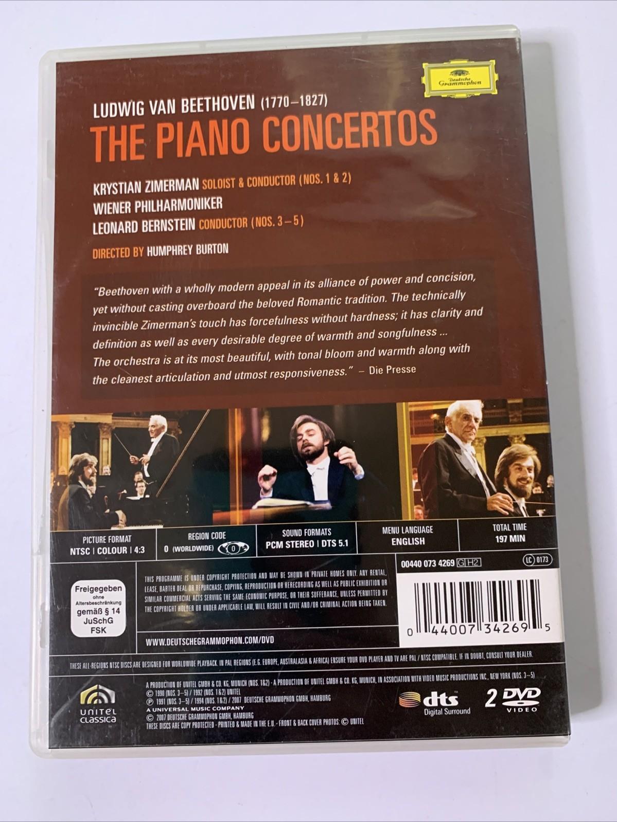 Beethoven Piano Concertos: Leonard Bernstein / Wiener Philharmoniker (DVD, 2007)