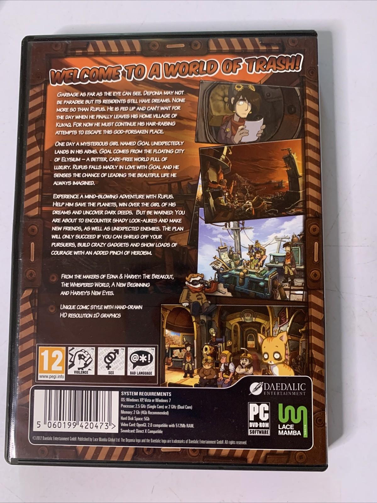 Deponia Limited Edition With Soundtrack PC Windows Game Complete